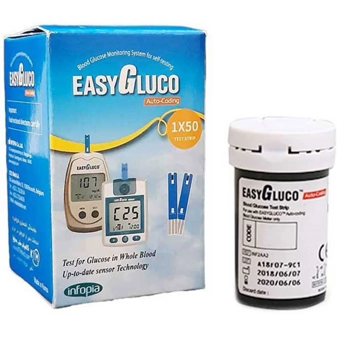 نوار تست قندخون ایزی گلوکو 50تایی (easyGluco)