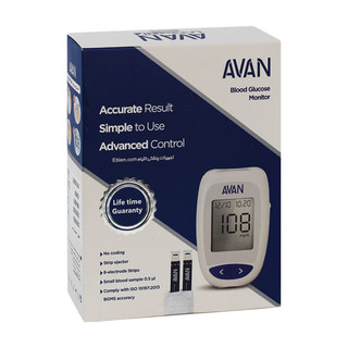 دستگاه تست قندخون آوان با10نوار (AVAN AGM01)