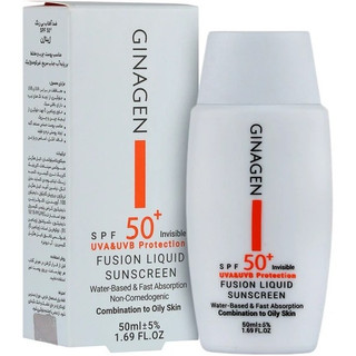 کرم ضد آفتاب بی رنگ ژیناژن مناسب پوست چرب SPF50