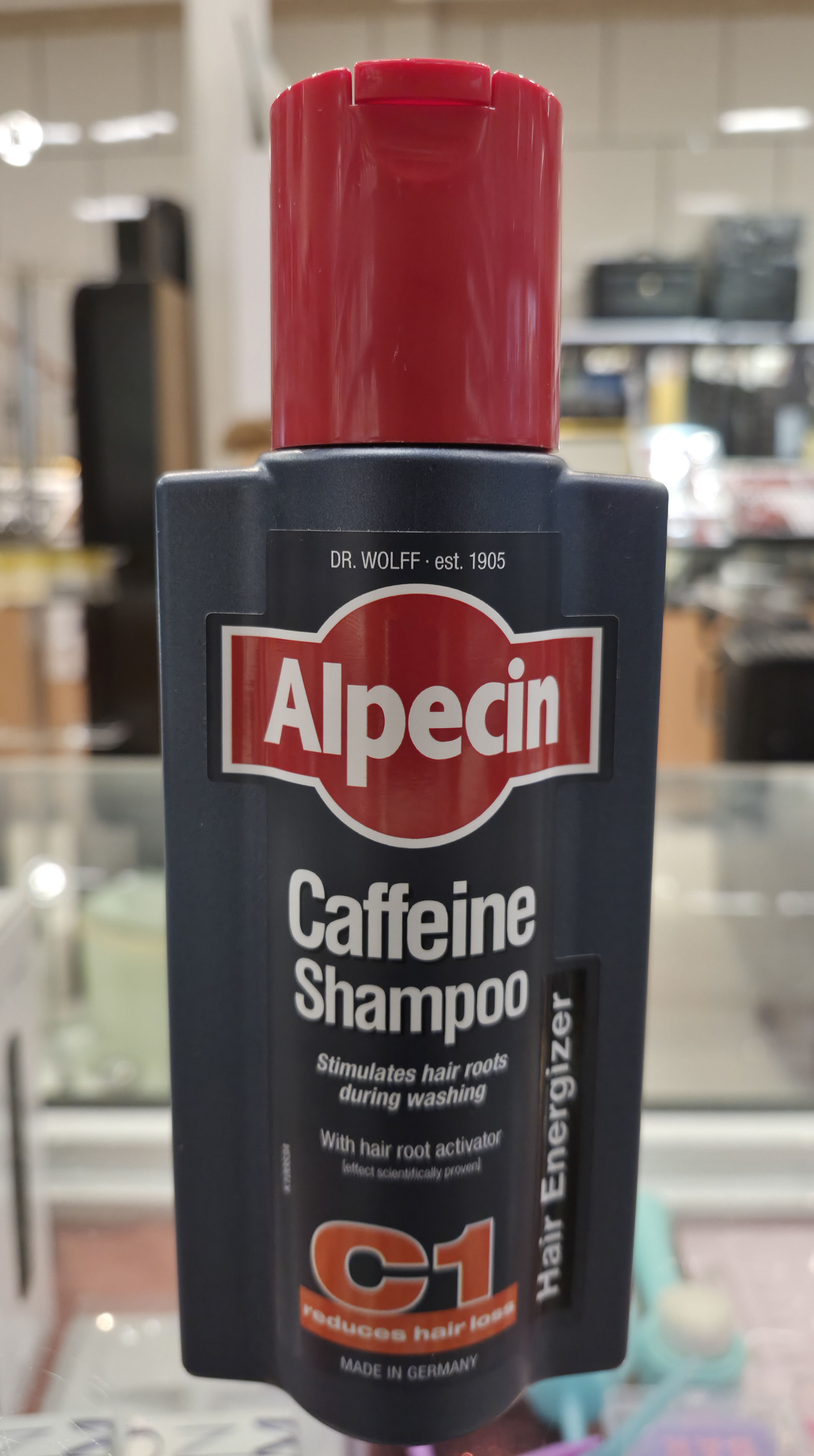 شامپو ضد ریزش کافئین برند آلپسین C1 حجم 250 میلی لیتر آلمان