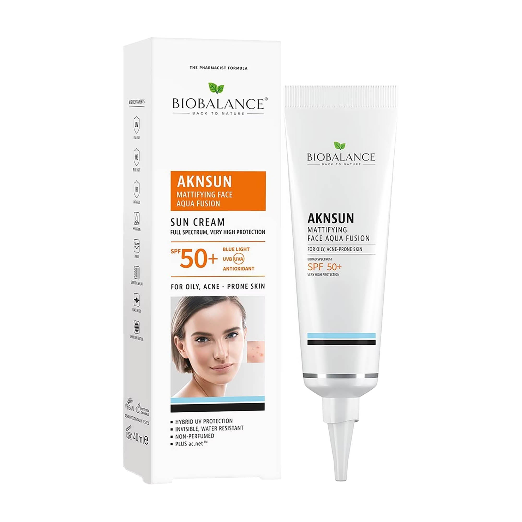 کرم ضدآفتاب مناسب پوست چرب و آکنه بیوبالانس SPF50