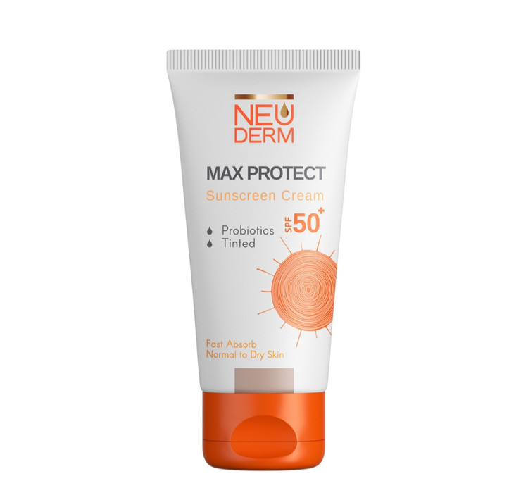 کرم ضد آفتاب رنگی نئودرم مدل Neuderm Max Protect پوست نرمال و خشک