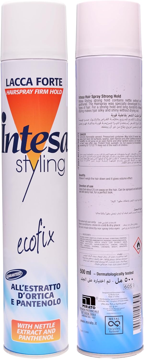 اسپری حالت‌دهنده مو اینتسا Ecofix حجم 500 میلی‌لیتر