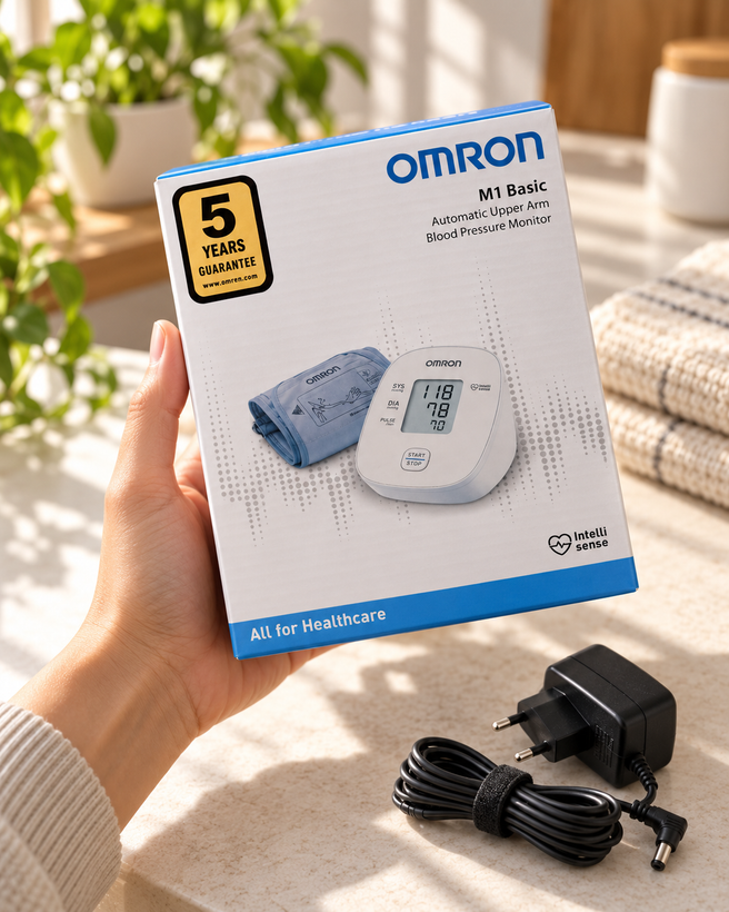فشارسنج دیجیتال امرن ام1 با آداپتور (Omron M1 basic)
